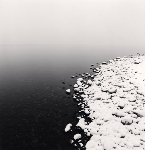 Michael Kenna, Snow on Pebbles, Toya Lake, Hokkaido, Japan., 2009