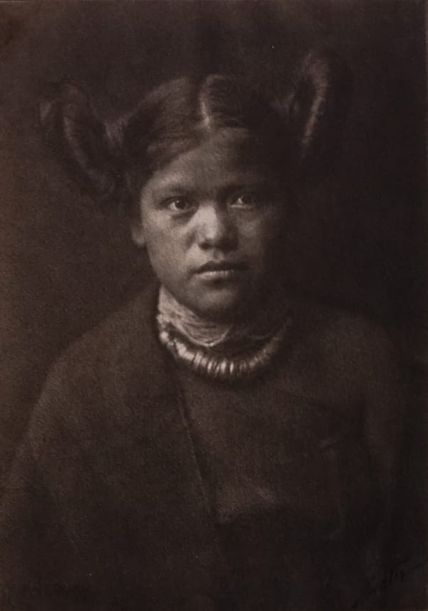 Edward Curtis (United States, b. 1868-1952), Primitive Hair Style Dressing, 1921