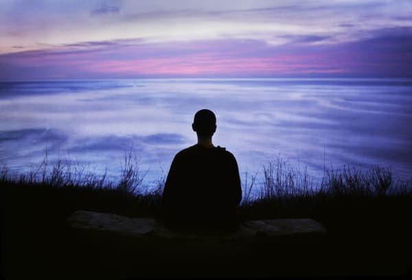 Steve McCurry, Monk Meditates in Nova Scotia, 2004, printed 2016