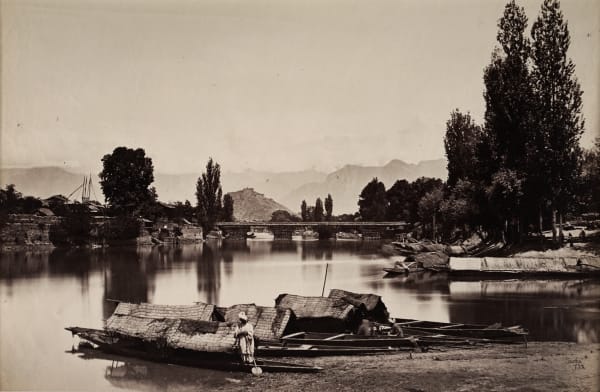 John Edward Sache, Cashmere: Srinuggur, Up the river from below Suffa Kaal, 1870's