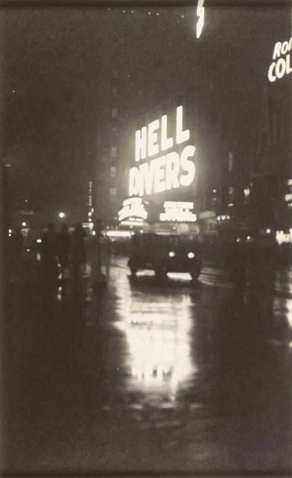 Fred Zinnemann Hell Divers, Rainy Street on Times Square, New York, January, 1931 Vintage gelatin silver print 13 1/8 x 8 inches