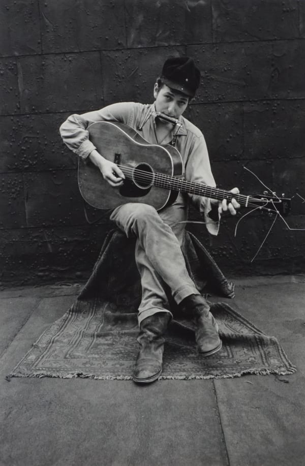 John Cohen, Bob Dylan on My Roof, 1962 (printed later)