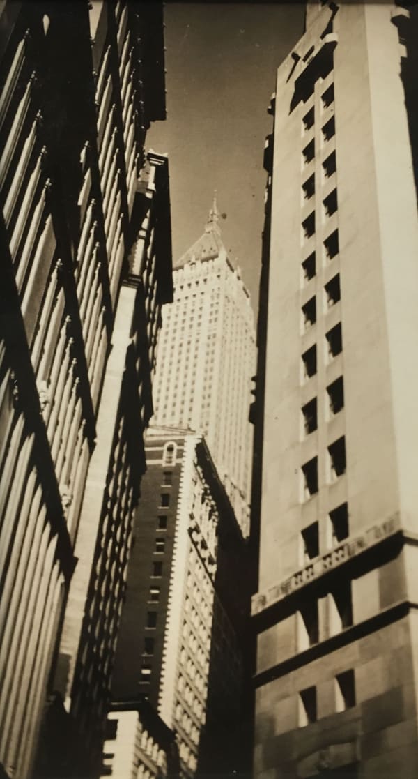 Fred Zinnemann Buildings, New York, 1932 Vintage gelatin silver print 4 1/4 x 2 7/16 inches
