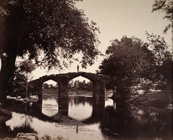 John Edward Sache, Cashmere: Bridge built by Akbar on the Dhul Lake, 1870's