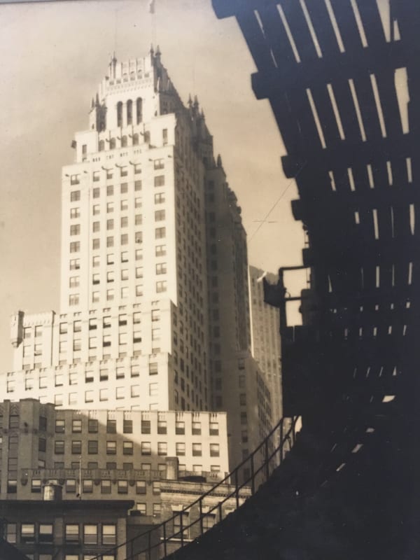 Fred Zinnemann City View with Elevated El, 1932 Vintage gelatin silver print 9 1/2 x 6 3/4 inches