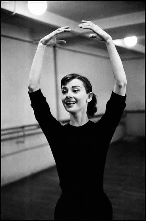 David "Chim" Seymour, Audrey Hepburn during the filming of "Funny Face", 1956