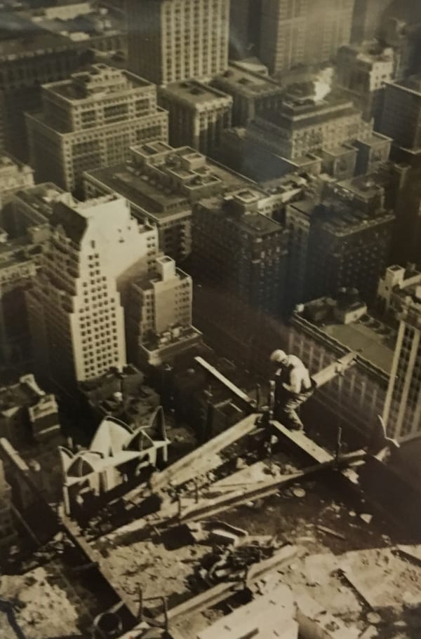 Fred Zinnemann Man on Skyscraper, 1931 Vintage gelatin silver print 3 1/16 x 2 3/16 inches