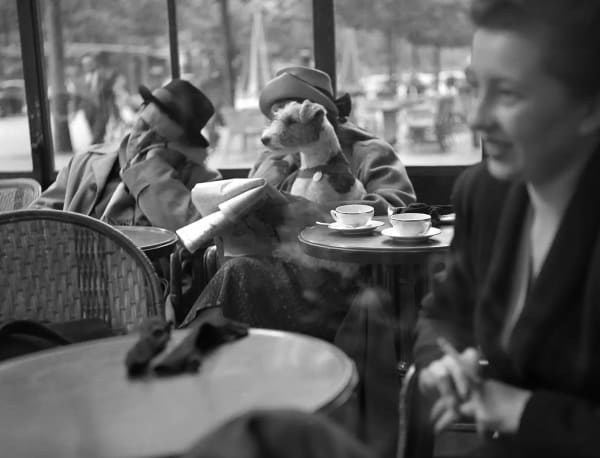 René Groebli, #1674, Paris, Street Café (in front of a brasserie), 1948