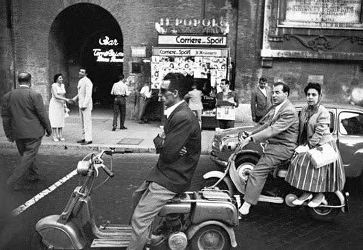 William Klein, Red Light, Piazza Flaminia, Rome, 1956