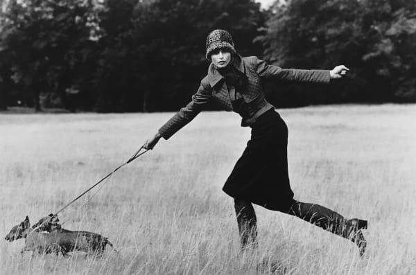Arthur Elgort, Appollonia with Dogs, London, British Vogue, 1971