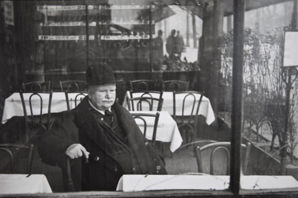 Henri Cartier-Bresson, Man at Cafe, c. 1940's