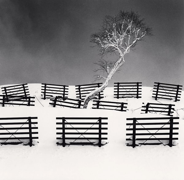 Michael Kenna, Dakekanba and Snow Barriers, Hokkaido, Japan., 2020