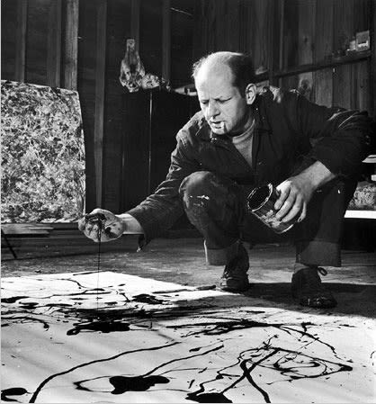 Martha Holmes (United States, b. 1923-2006), Jackson Pollock Painting in his Studio, Springs, Long Island, NY, 1949/Printed Later