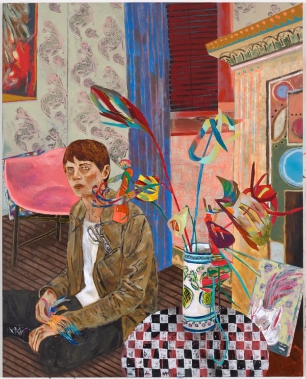 Hernan Bas, Bloomsbury revisited (paper flowers), 2017