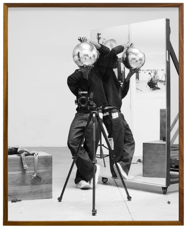 Paul Mpagi Sepuya, Self-portrait Tests in Studio Mirror with Gazing Ball (_DSF1183), 2024