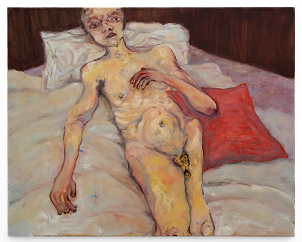 Andriu Deplazes, Corps allongé yeux levés (Body lying eyes raised), 2023