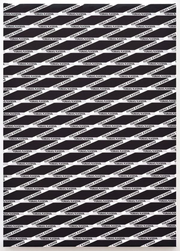 Tobias Kaspar, All-over logo (black), 2020