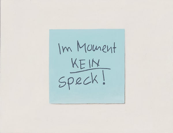 Christoph Hänsli, Kein Speck, 2025