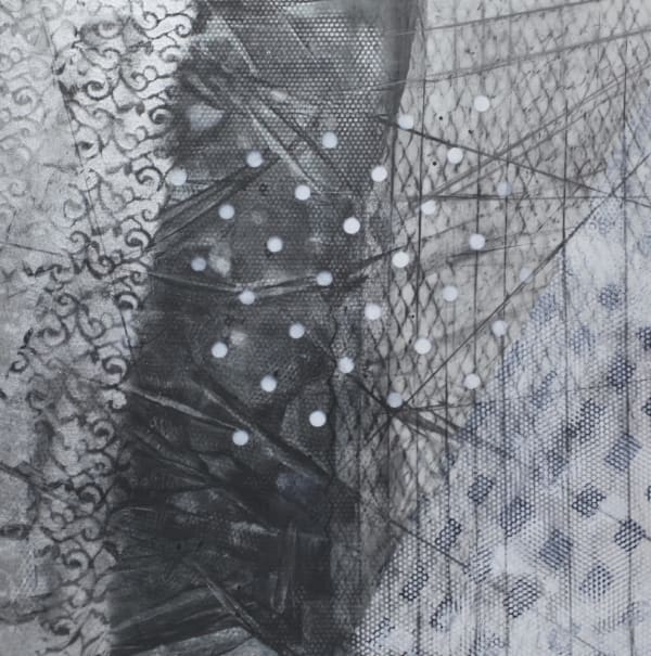 Lynn Malin, Black and Whte #7 "Criss Cross", 2023