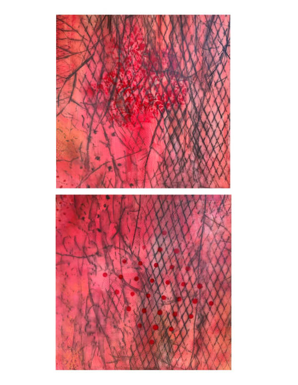 Lynn Malin, Lexan Red (Diptych) , 2021