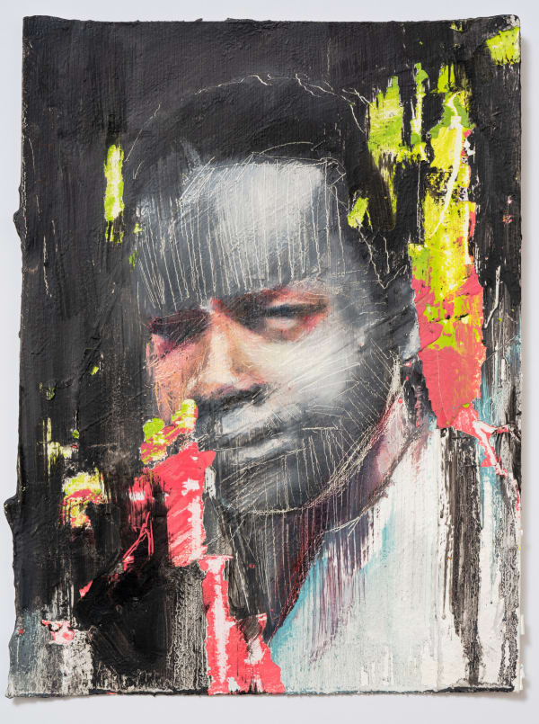 Charles E. Williams I See Him In Me #9, 2017 Oil, crayon, acrylic, gesso on watercolor paper 8 x 10 in. 20.3 x 25.4 cm