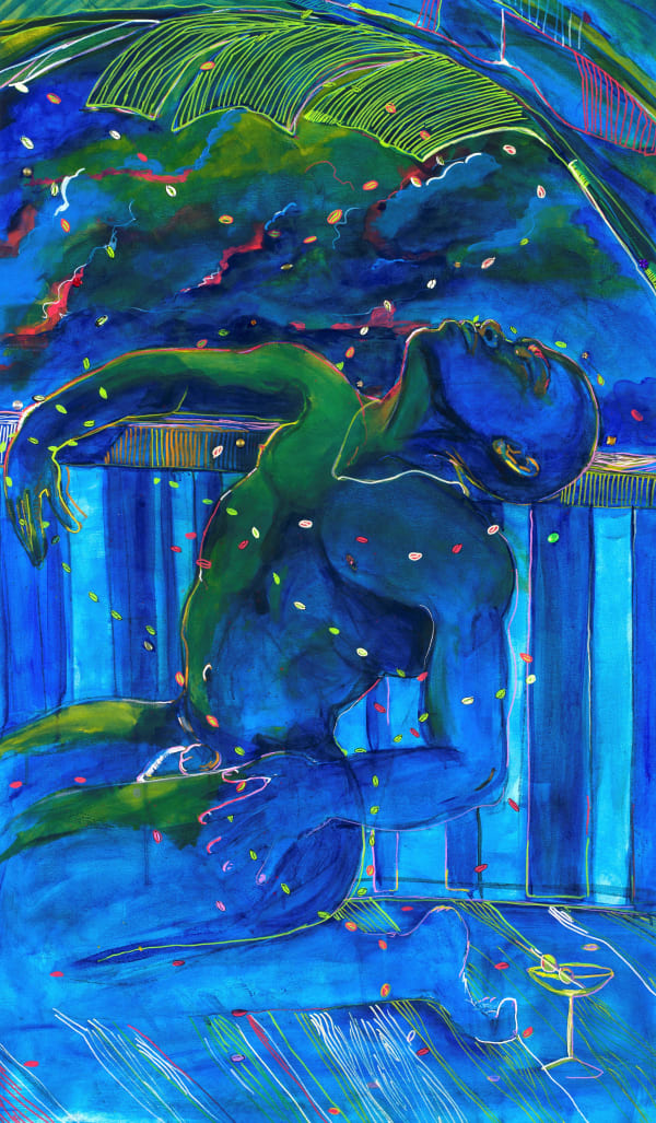 Dara Haskins coconut waters xxx, 2022 Paintings 55 x 35 in. 139.7 x 88.9 cm