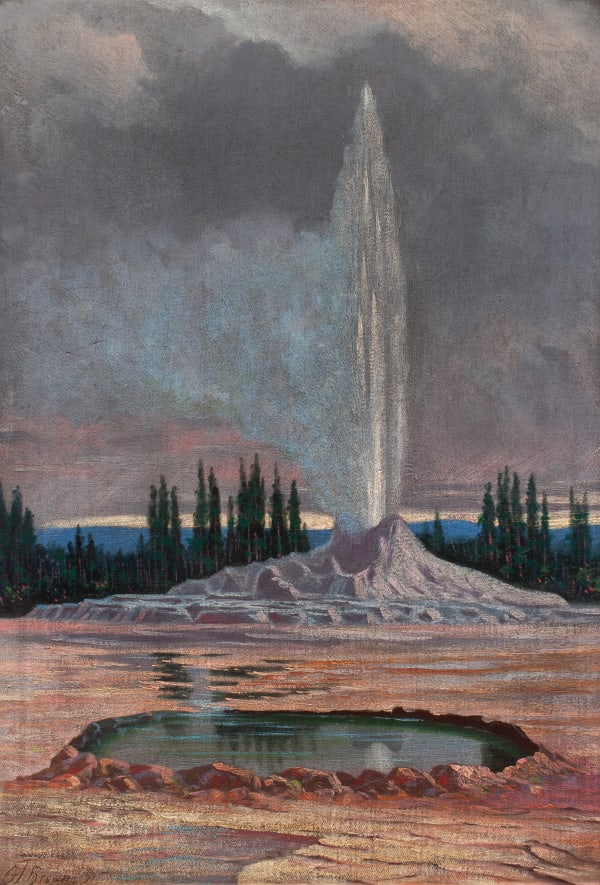 Grafton Tyler Brown, Castle Geyser, Yellowstone National Park, 1891