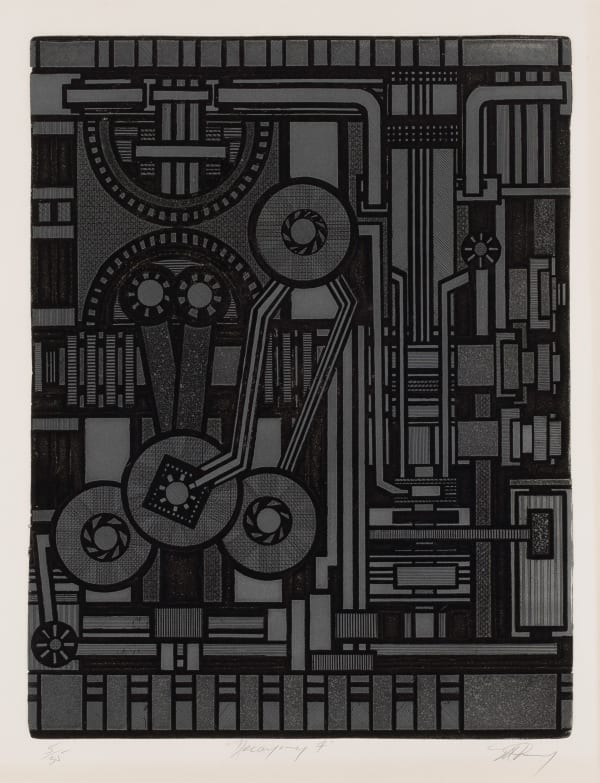 Mavis Pusey Decaying 7, 1975 Color etching and aquatint 28 x 21 3/4 in. 71.1 x 55.2 cm 5 of 35