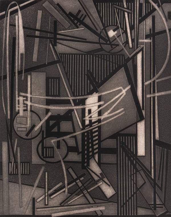 Mavis Pusey Mobile Images, 1970, c. Etching and aquatint 19 3/4 x 15 3/4 in. 50.2 x 40 cm