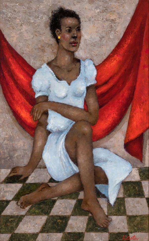 Eldzier Cortor, Figure in Repose, 2014