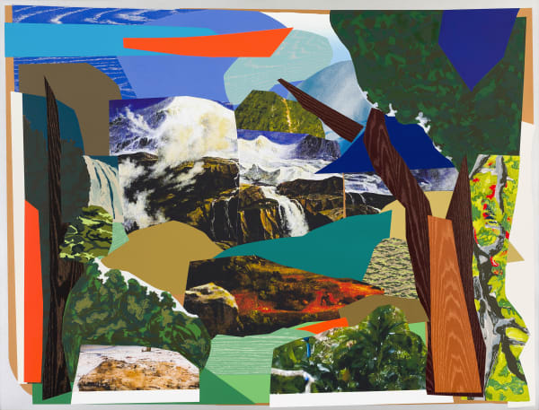 Mickalene Thomas Majestic Landscape, 2011 Woodblock, silkscreen, and digital print collage 52 x 68 5/8 in. 132.1 x 174.3 cm 11 of 30