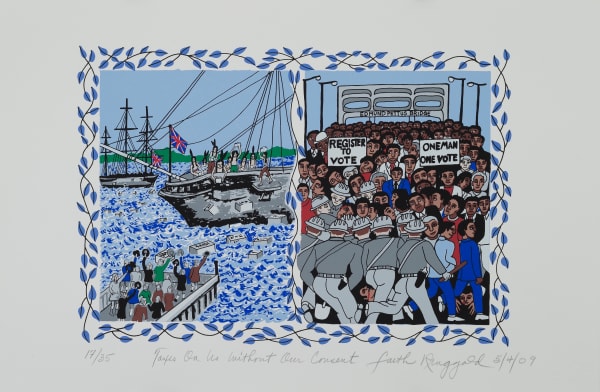 Faith Ringgold Taxes On Us Without Our Consent, 2009 Serigraph 15 x 22 in. 38.1 x 55.9 cm 17 of 35