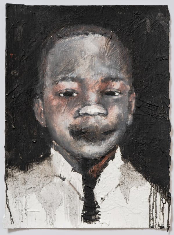 Charles E. Williams I See Him in Me #8, 2017 Oil, crayon, acrylic, gesso on watercolor paper 8 x 10 in. 20.3 x 25.4 cm