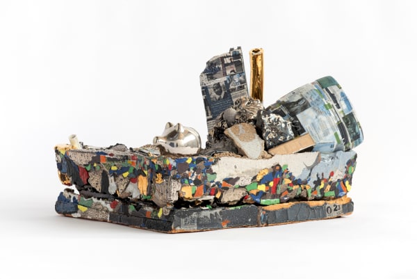 Kahlil Robert Irving, Land Fragment [Memory barrel + street relief] Foil, 2024