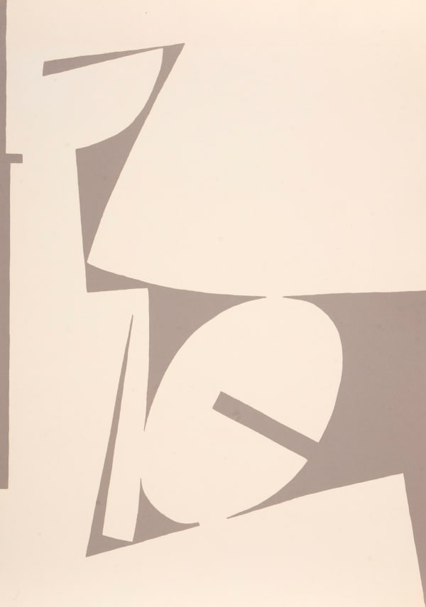 Mavis Pusey Untitled White and Silver Print, 1970, c. Lithograph
