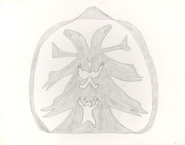 Sans titre (027-7260), 1966-1976 graphite Pitseolak Ashoona 18 7/8 x 23 7/8 in 47.8 x 60.6 cm