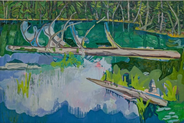 Big Pond, 2022 Huile sur toile / Oil on canvas Monica Tap 48 x 72 " 121.9 x 182.9 cm