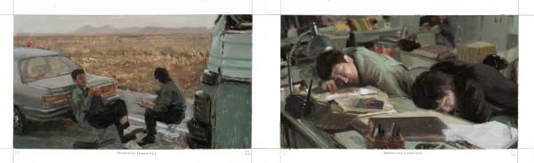 James Lee Chiahan, Breaktime (Roadside) / Breaktime (Desk), 2025