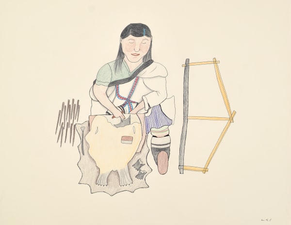 Untitled (032-4222), 1989- 1990 graphite, crayon de couleur et encre sur papier / graphite, colored pencil and ink on paper Napachie Pootoogook 20 x 26 in 50.8 x 66 cm
