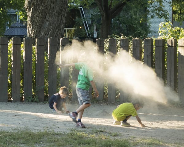 Chih-Chien Wang, Three Kids, Sand and Sunlight, 2015