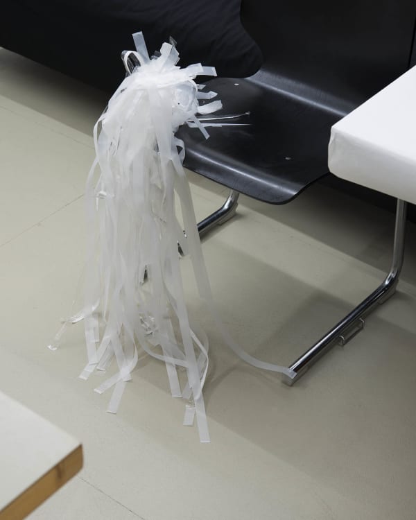 Chih-Chien Wang, Chair and Tapes, 2017