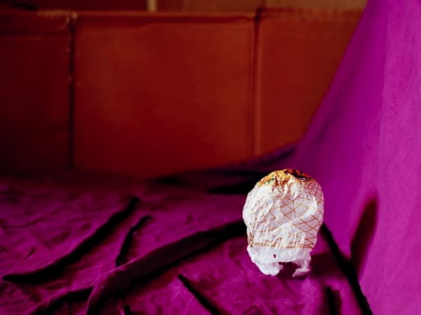 Chih-Chien Wang, Futon, Paper, Knitting Wool and Cardboard, 2009