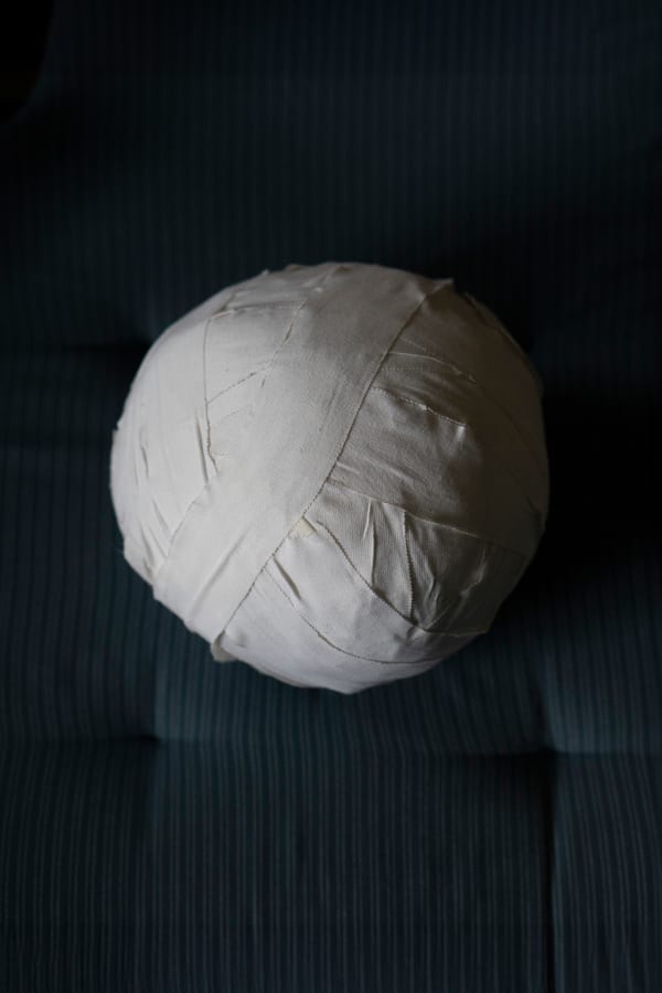 Chih-Chien Wang, Patched Sphere, 2023