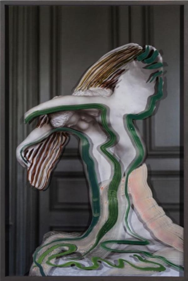 Adad Hannah, Untitled (The Benedictions with green strokes), 2019