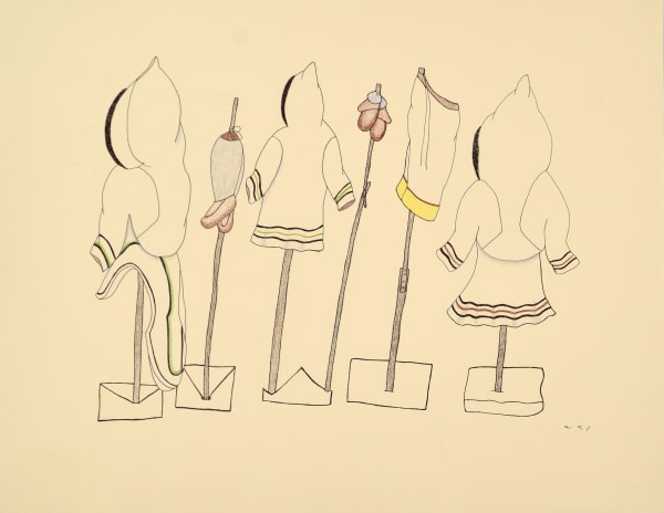 Untitled (032-4349), 1991- 1992 graphite, crayon de couleur et encre sur papier / graphite, colored pencil and ink on paper Napachie Pootoogook 20 x 26 in 50.6 x 66.2 cm
