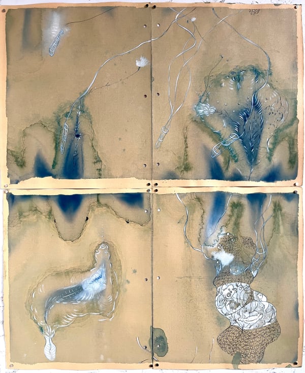 Feindre l'eau #5 Encre sur papier / Ink on paper Francois Morelli 33 x 26 1/2 " 83.8 x 67.3 cm