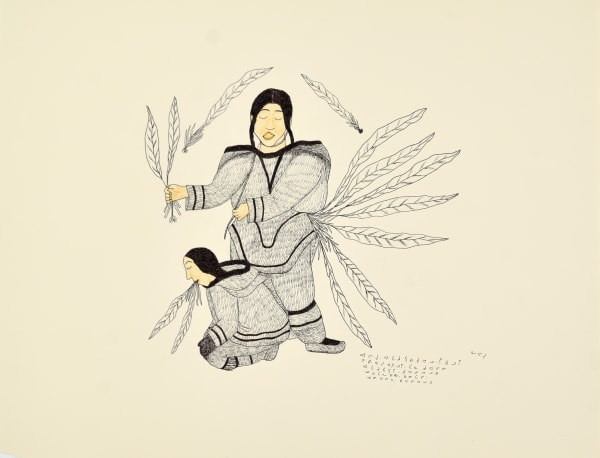 Untitled (032-5148), 1998-1999 crayon de couleur et encre sur papier / coloured pencil and ink on paper Napachie Pootoogook 20 x 26 in 50.8 x 66 cm