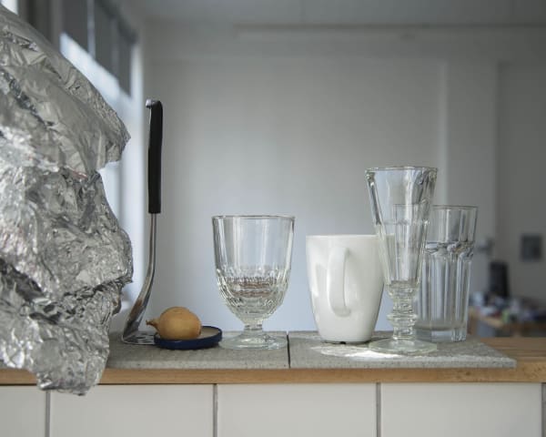 Chih-Chien Wang, Glasses, an Onion and Aluminum foil , 2016