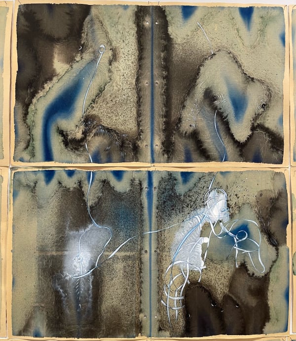 Feindre l'eau #19 Encre sur papier / Ink on paper Francois Morelli 33 x 26 1/2 " 83.8 x 67.3 cm