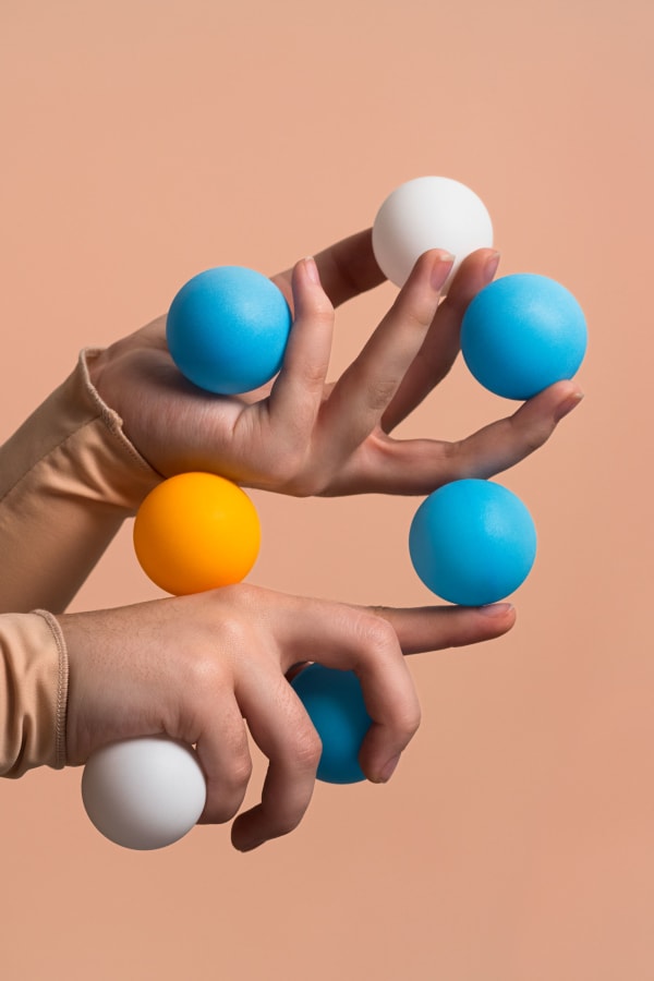 Adad Hannah, Handheld Case Study (White, Orange, Blue) 2, 2018